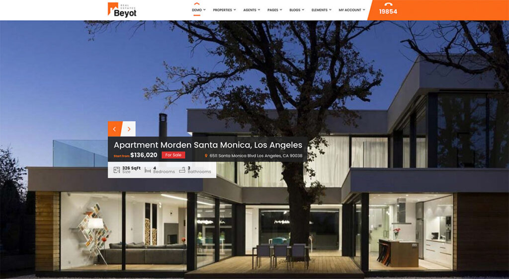Beyot reel estate WordPress theme