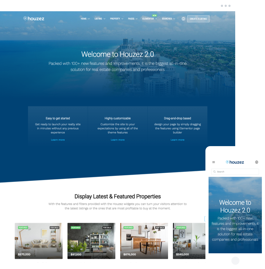 Marketplace Style Property Portal for agencies brokers and professionals