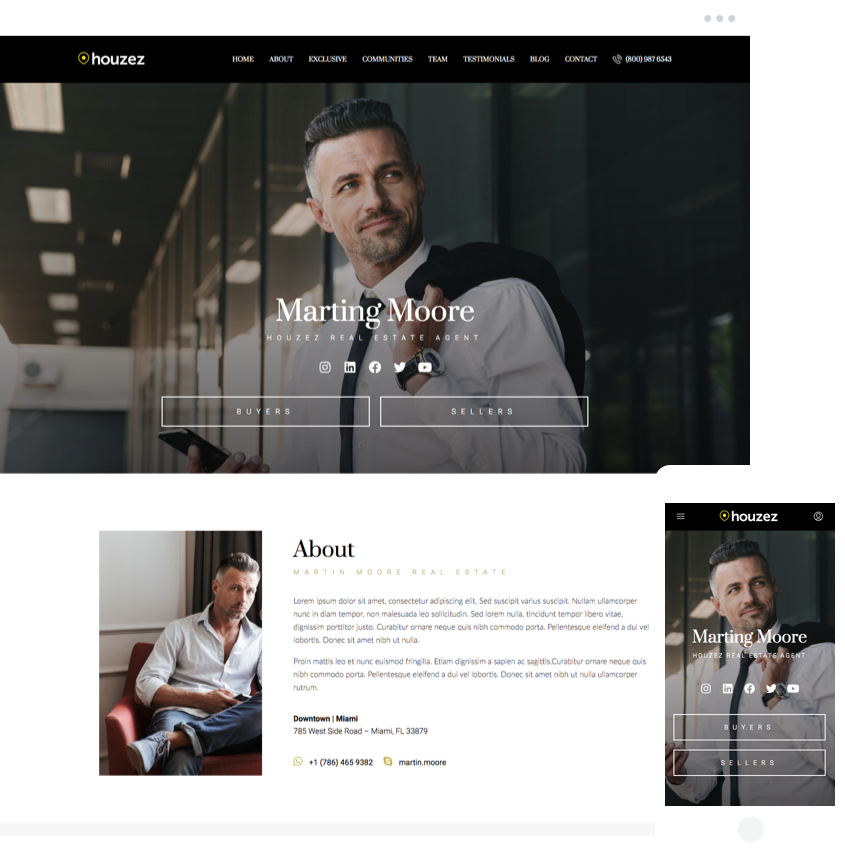 Professional Realtor Website for independent real estate agents and lead generation