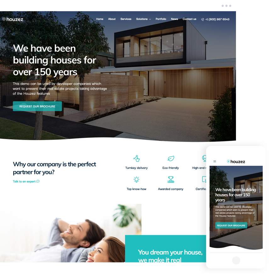 Real Estate Developer Website for property development companies and residential projects