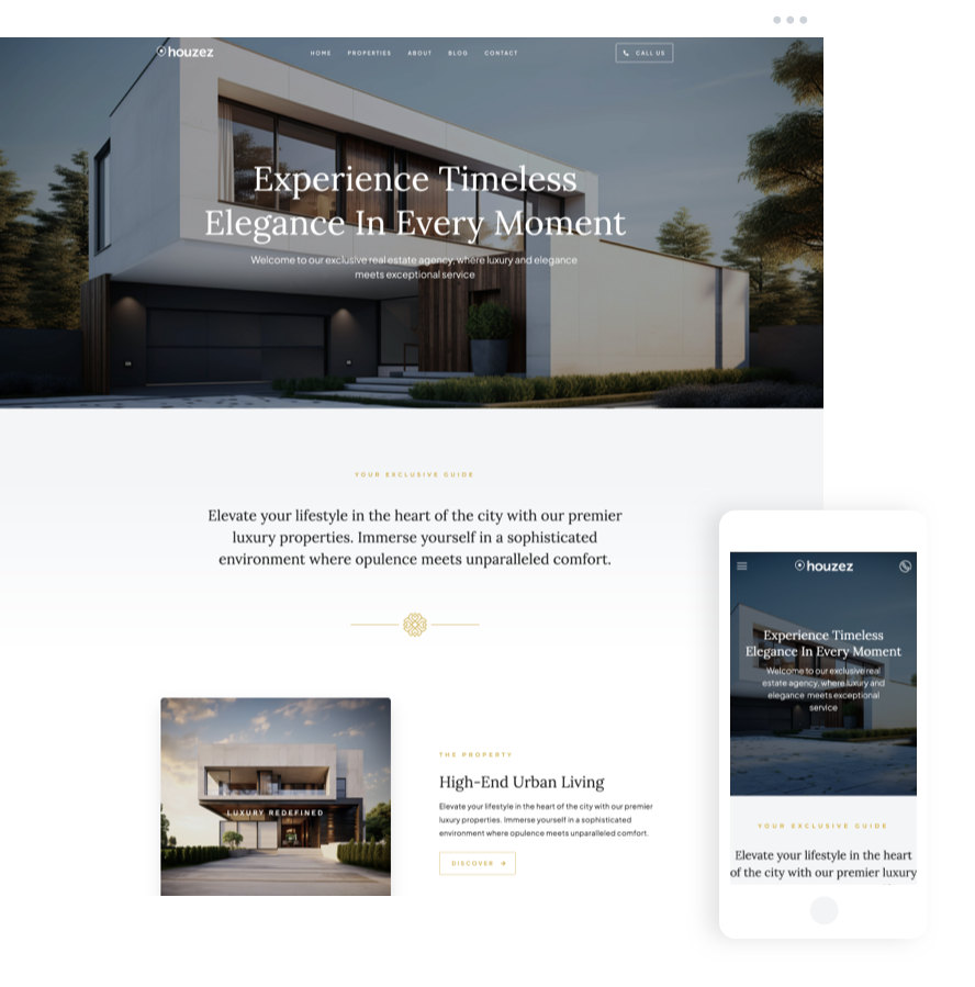 Luxury Agency template for premium property listings and high end homes