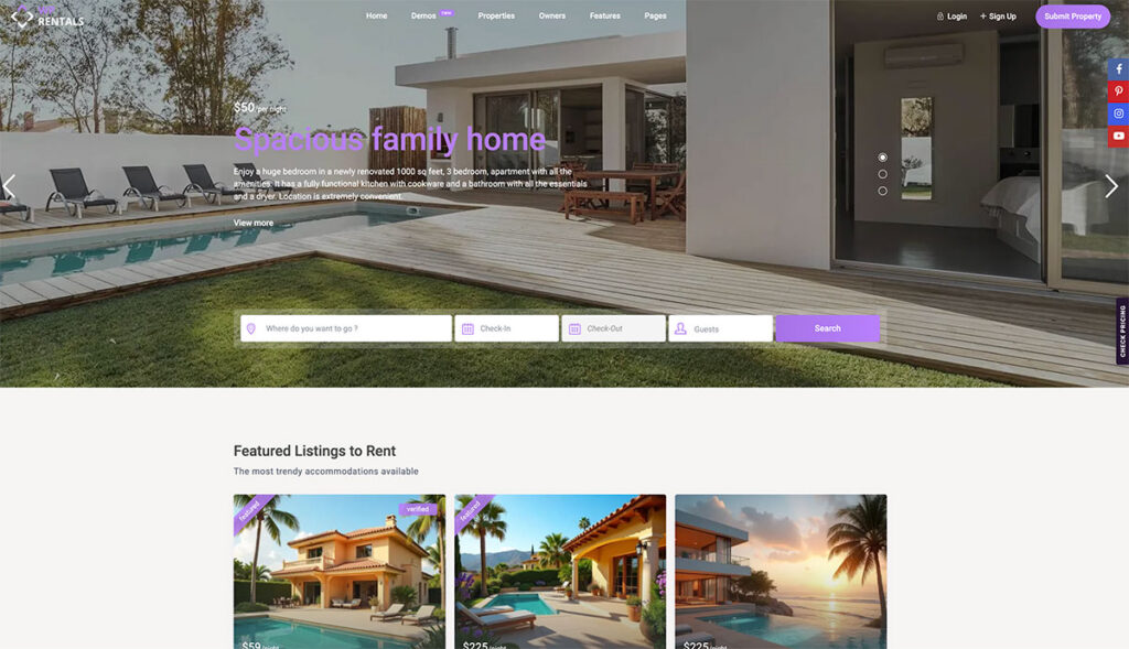 WPRentals WordPress theme
